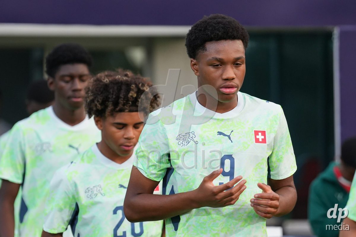 SIDE, TURKIYE - OCTOBER 31: Players of Switzerland enter the field prior to to the International Friendly tournament football match between Portugal U16 and Switzerland U16 at Emirhan Sport Complex on October 31, 2026 in Side, Turkiye.
