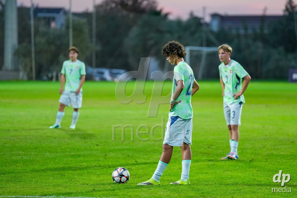 SIDE, TURKIYE - OCTOBER 31: Enea Benati of Switzerland controls the ball during the International Friendly tournament football match between Portugal U16 and Switzerland U16 at Emirhan Sport Complex on October 31, 2026 in Side, Turkiye.