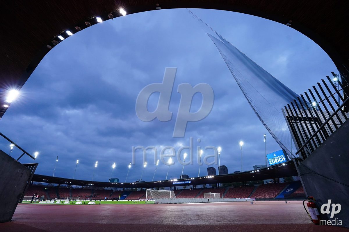 ZURICH, SWITZERLAND - OCTOBER 31: General view inside the stadium prior to the AXA Women's Super League match between GC Frauenfussball and Yverdon Sport Women at Letzigrund on October 31, 2026 in Zurich, Switzerland. (Photo by Daniela Porcelli/DP Media)