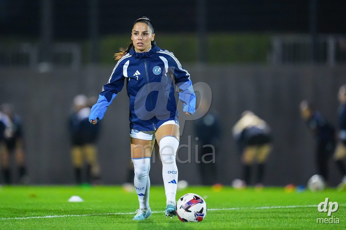 ZURICH, SWITZERLAND - OCTOBER 31: Qendresa Krasniqi of GC Frauenfussball during warm up prior to the AXA Women's Super League match between GC Frauenfussball and Yverdon Sport Women at Letzigrund on October 31, 2026 in Zurich, Switzerland. (Photo by Daniela Porcelli/DP Media)